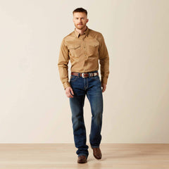 Solid Twill Fitted Shirt - Men