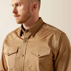 Solid Twill Fitted Shirt - Men