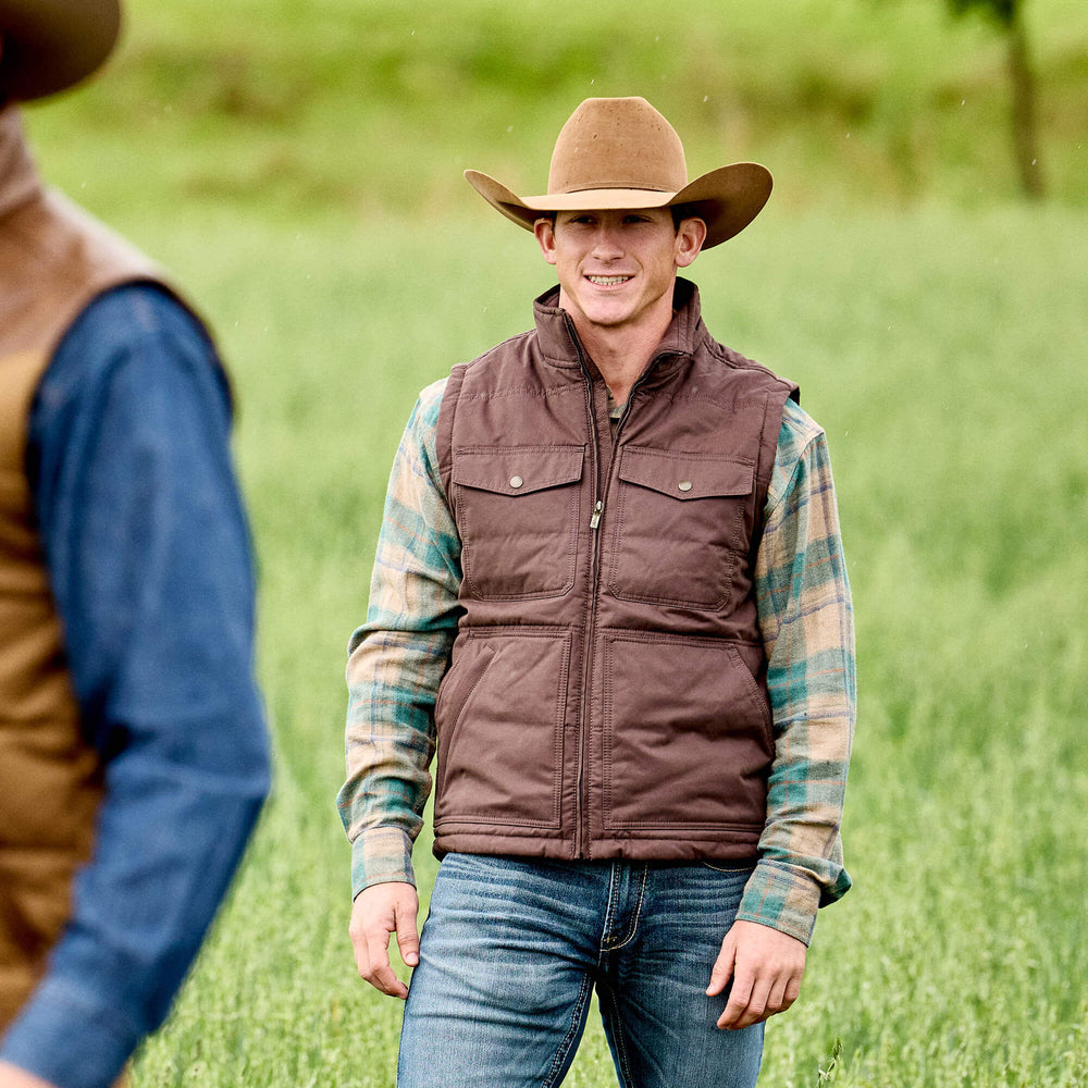 Western Quilted Vest - Men