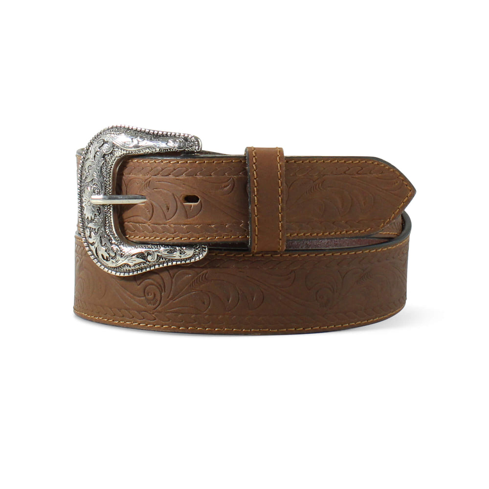 Floral Embossed Belt - Men