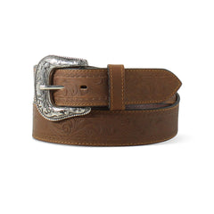 Floral Embossed Belt - Men