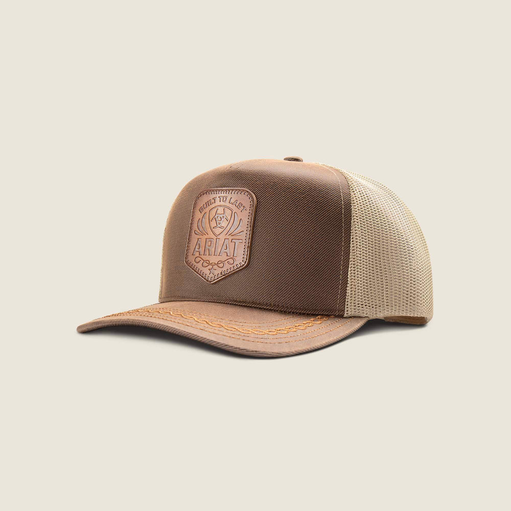 Oilskin Faux Leather Patch Cap - Men