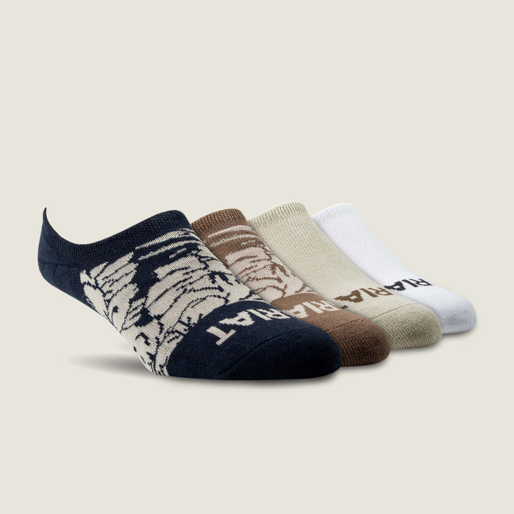 Hilo No Slip No Show Sock 4 Pair Multi Color Pack - Men