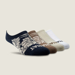 Hilo No Slip No Show Sock 4 Pair Multi Color Pack - Men
