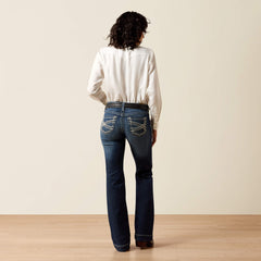 Trouser Mid Rise Stretch Entwined Wide Leg Jean - Women|Trends