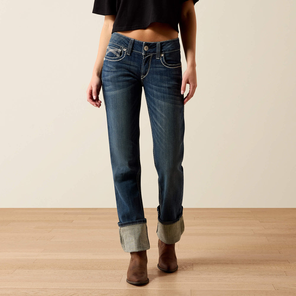 R.E.A.L. Mid Rise Stretch Ivy Stackable Straight Leg Jean - Women|Trends