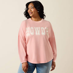 Canvas Oversized Long Sleeve T-Shirt - Women