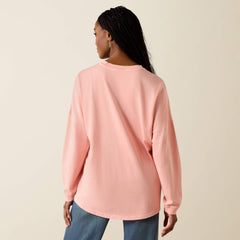 Canvas Oversized Long Sleeve T-Shirt - Women