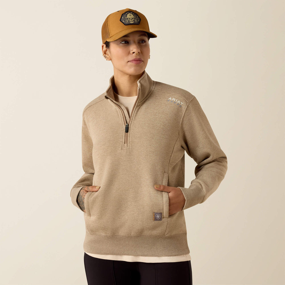 Rebar Lightweight Mock 1/2 Zip Sweatshirt - Women