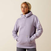 Rebar Lightweight Logo 1/2 Zip Hoodie - Women