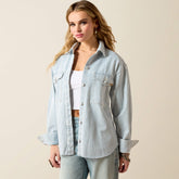 Denim Shirt Jacket - Women