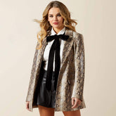 Snakeskin Blazer - Women