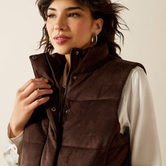 Swirls Faux Leather Vest - Women|Trends