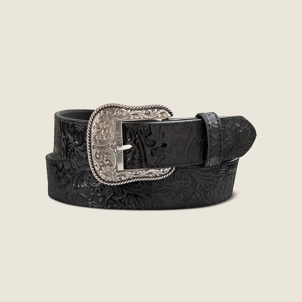 Floral Embossed Rope Belt - Women