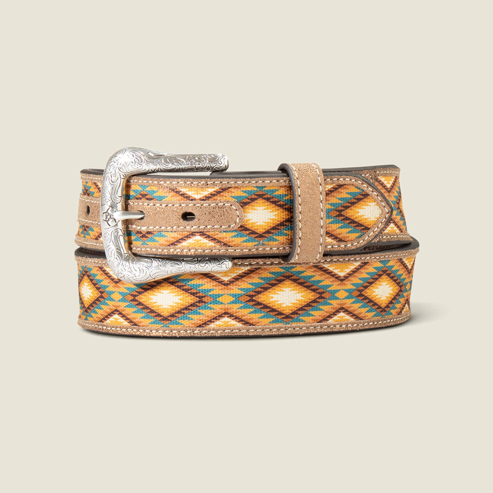 Geometric Pattern Belt - Women