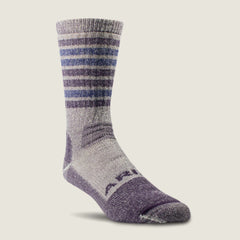 Midweight Merino Wool Blend Steel Toe Work Sock 2 Pair Multi Color Pack - Women