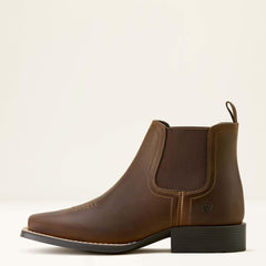 Booker Chelsea Wide Square Toe Western Boot - Kids