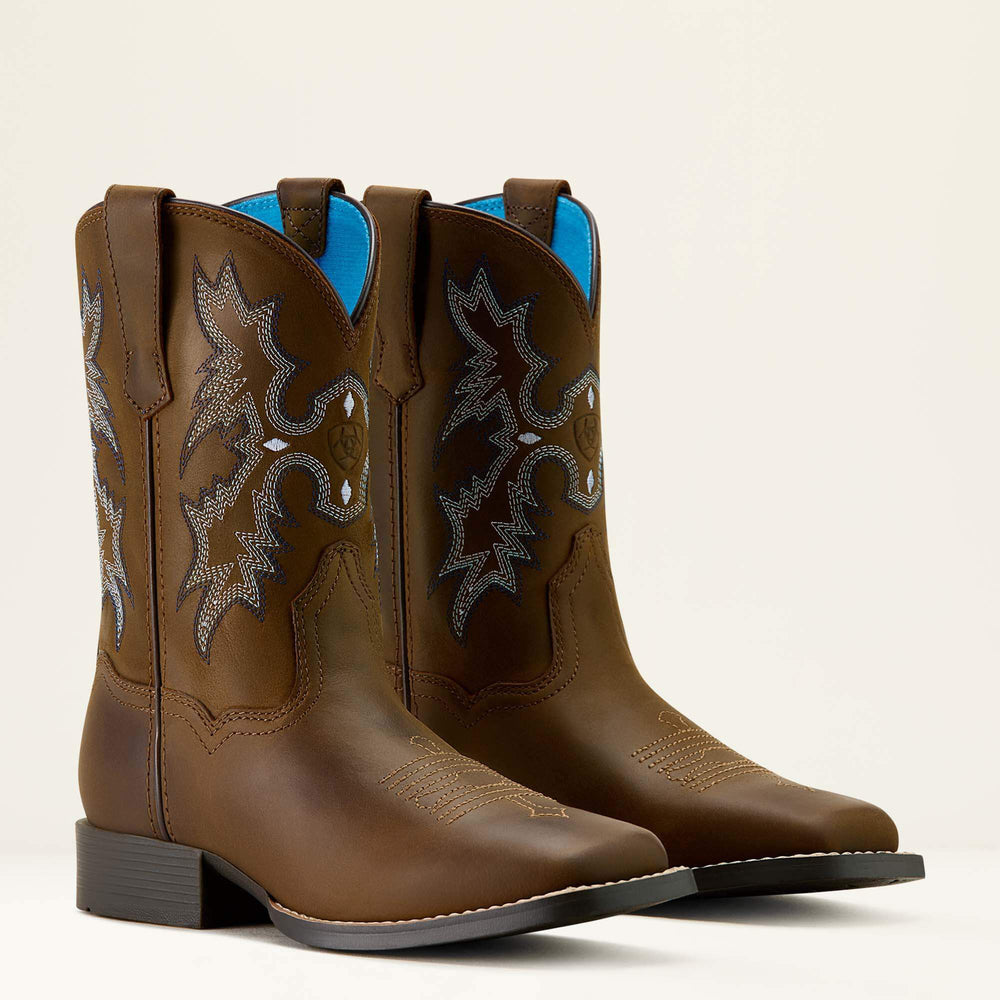 Tombstone Wide Square Toe Western Boot - Kids