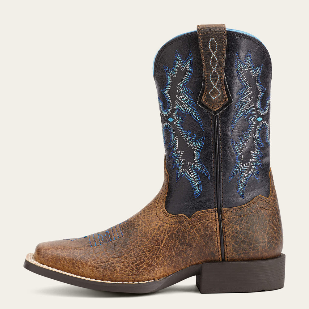 Tombstone Wide Square Toe Western Boot - Kids