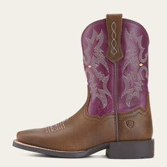 Tombstone Wide Square Toe Western Boot - Kids