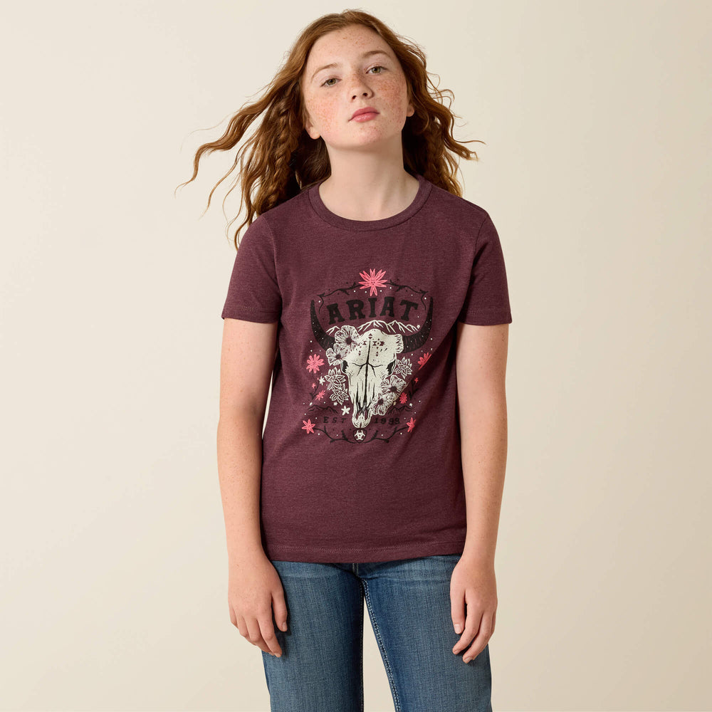 Ariat Skulls Florals T-Shirt - Kids
