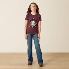 Ariat Skulls Florals T-Shirt - Kids