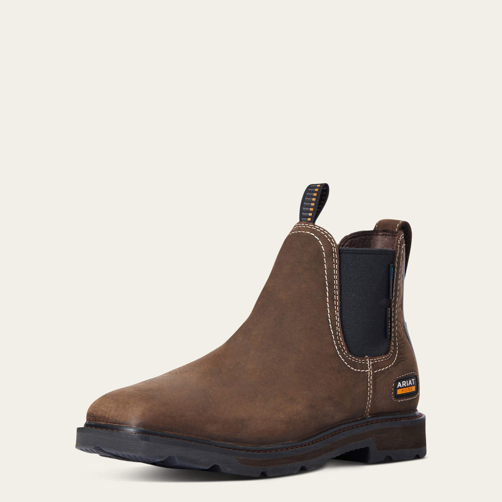 Groundbreaker Chelsea Wide Square Toe Waterproof Steel Toe Work Boot - Men