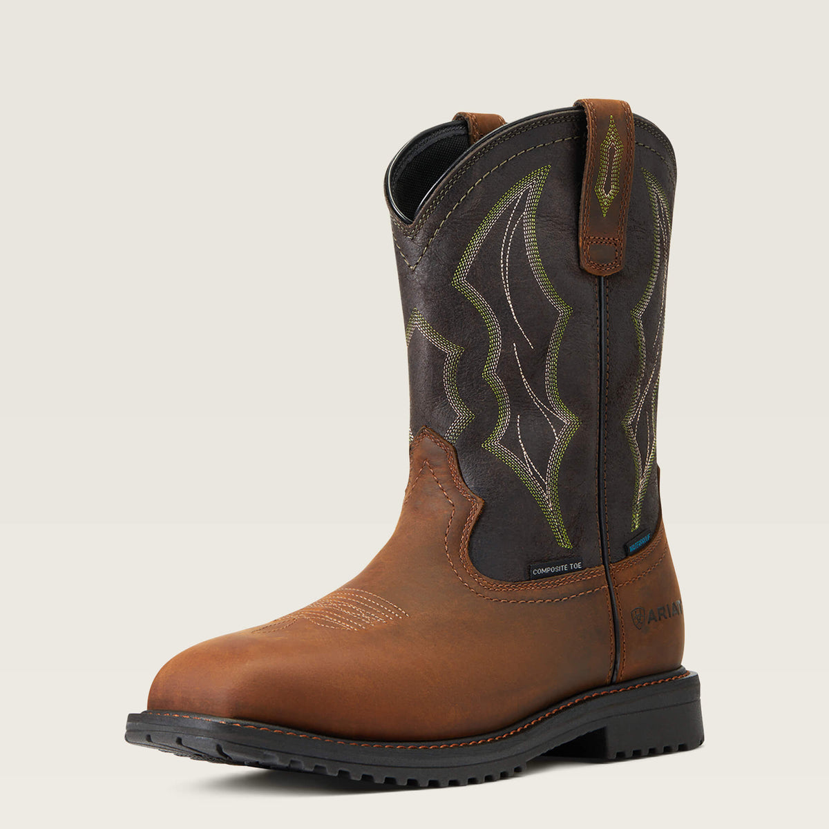 RigTek Wide Square Toe Waterproof Composite Toe Work Boot - Men