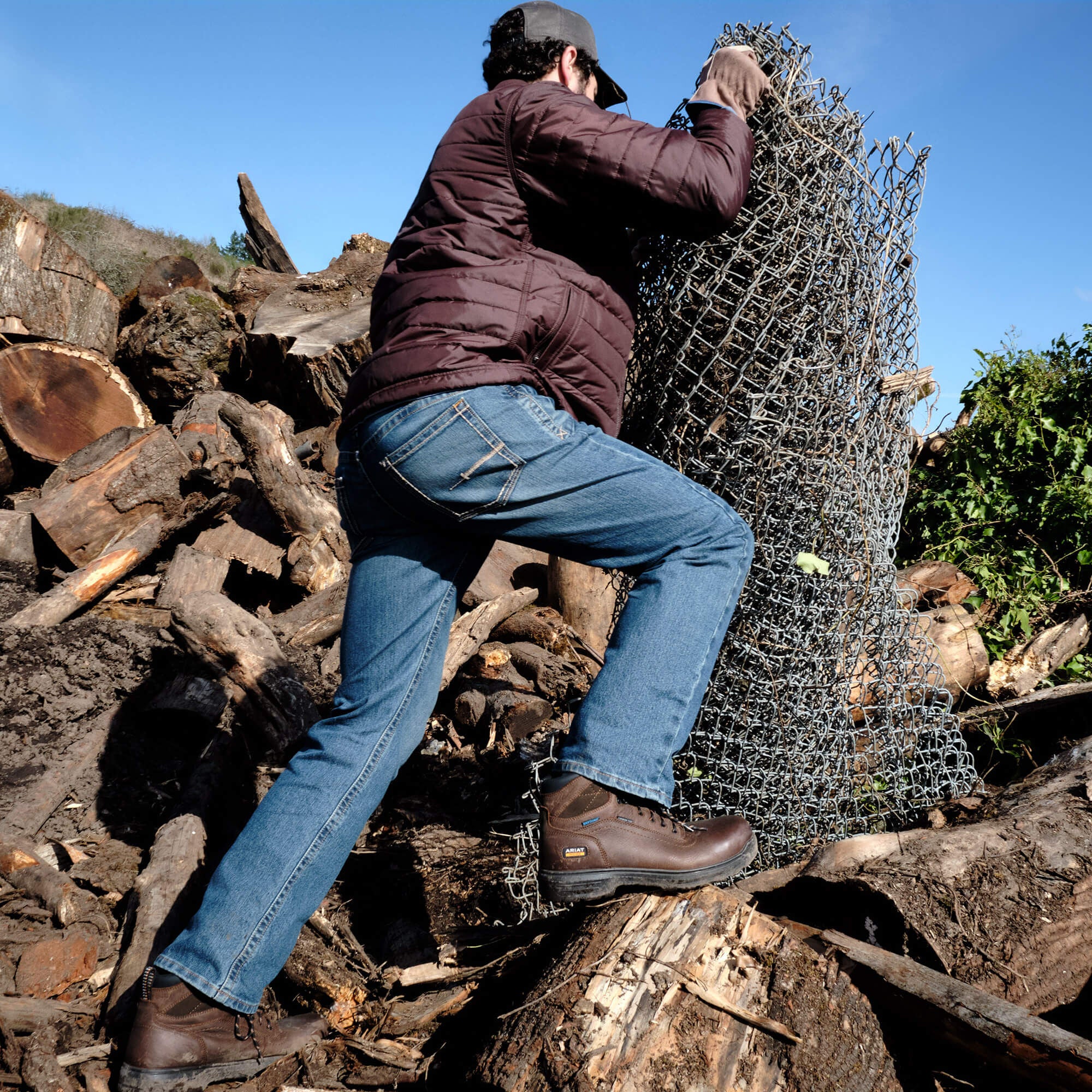 Men's Slim Fit Work Pants - Rebar Denim - Men
