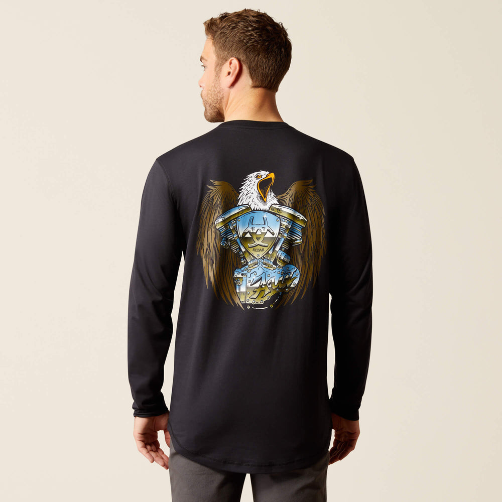 Rebar Workman Chrome Moto Eagle T-Shirt - Men