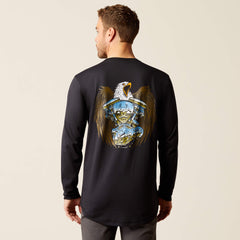 Rebar Workman Chrome Moto Eagle T-Shirt - Men