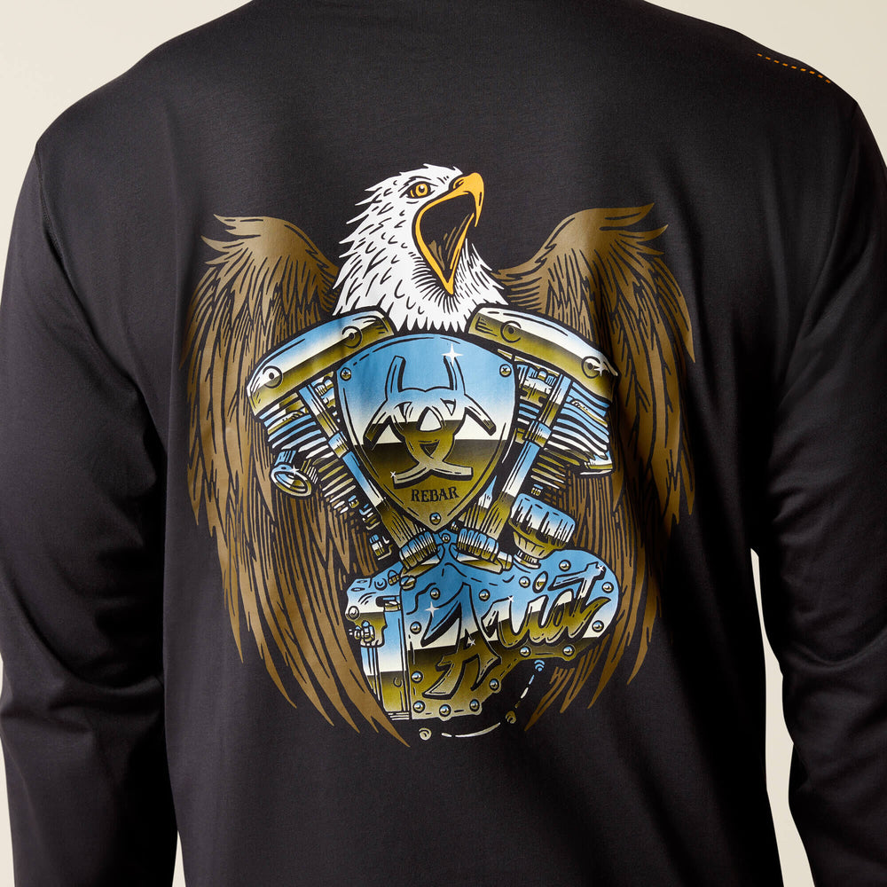 Rebar Workman Chrome Moto Eagle T-Shirt - Men