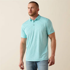 Jacquard Printed Fitted Polo - Men