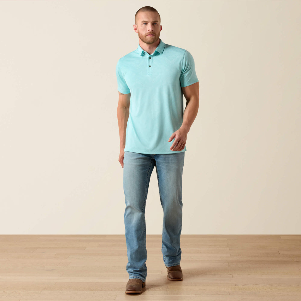 Jacquard Printed Fitted Polo - Men