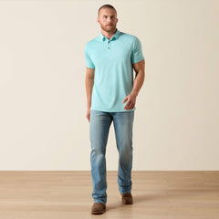 Jacquard Printed Fitted Polo - Men