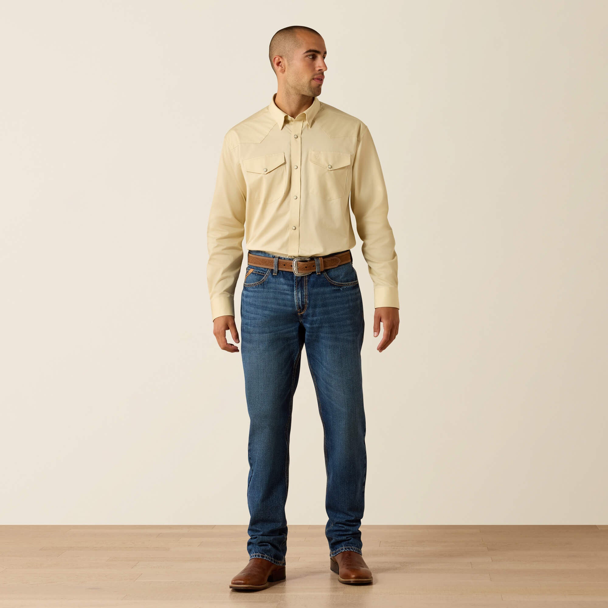 Lightweight Twill Classic Fit Snap Shirt - Men