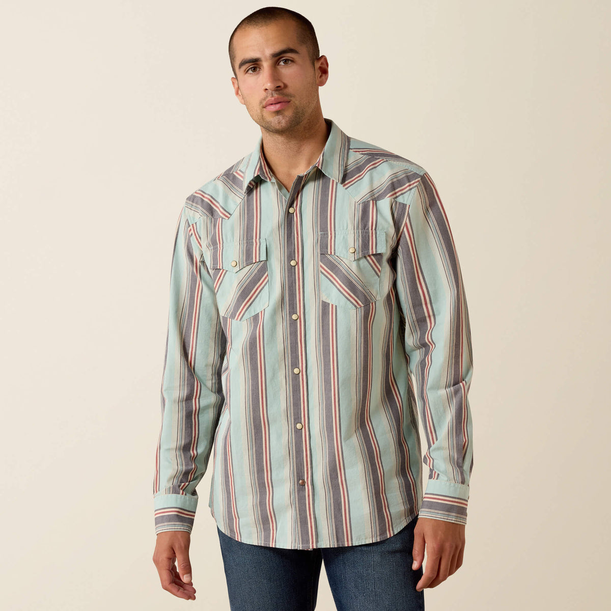 Retro Hesperus Fitted Snap Shirt - Men