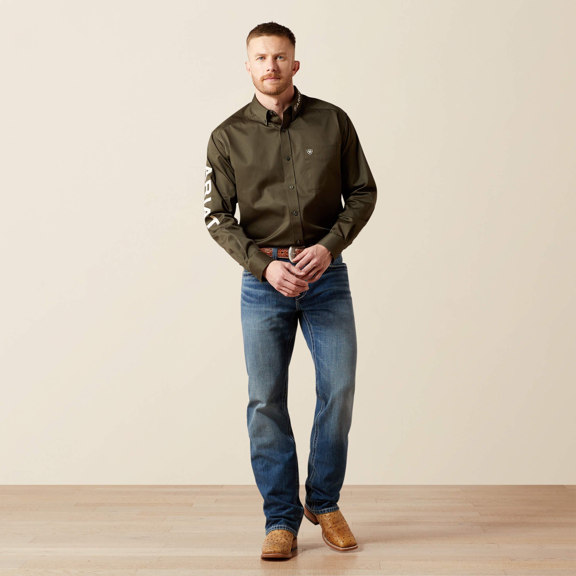 Team Logo Twill Classic Fit Shirt - Men