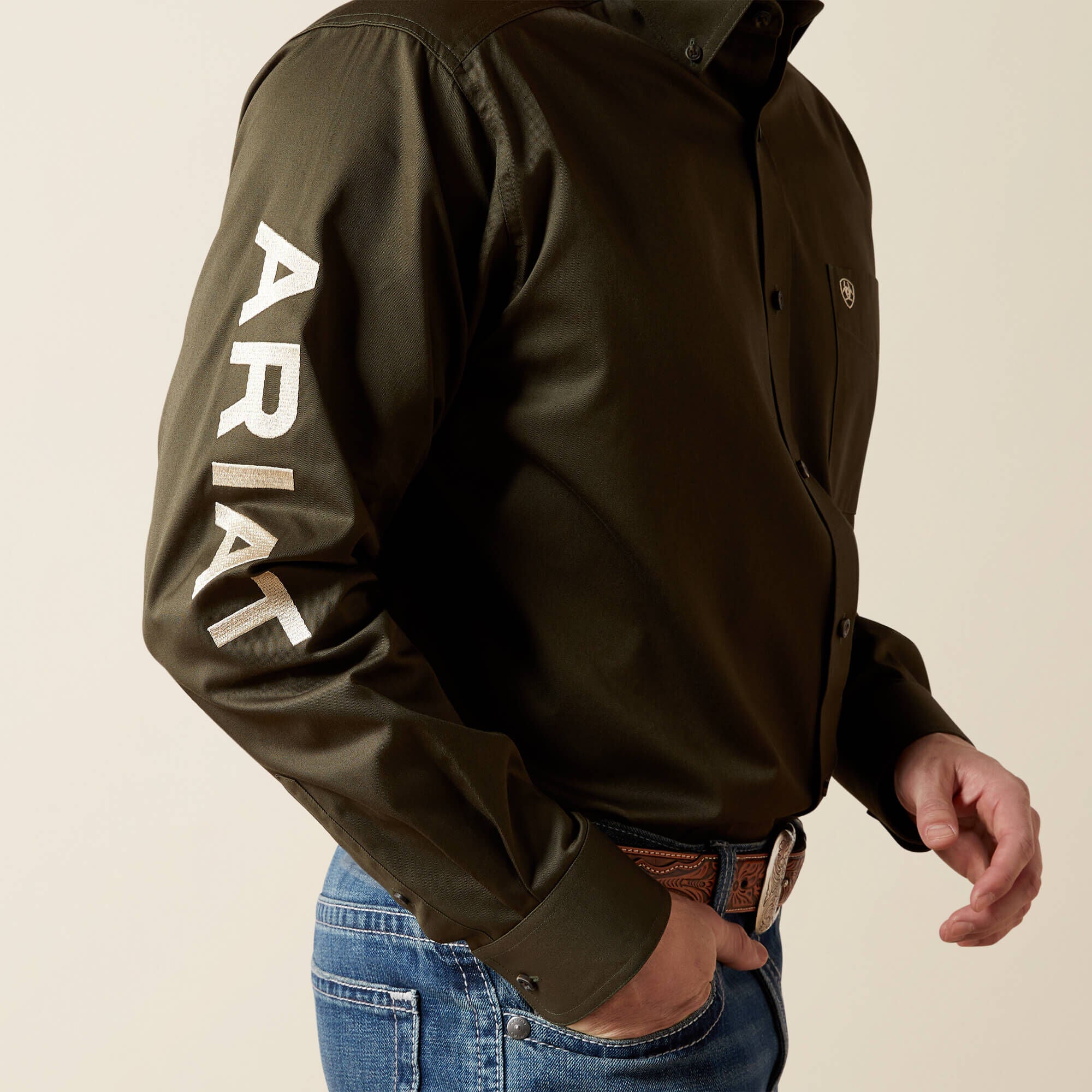 Team Logo Twill Classic Fit Shirt - Men