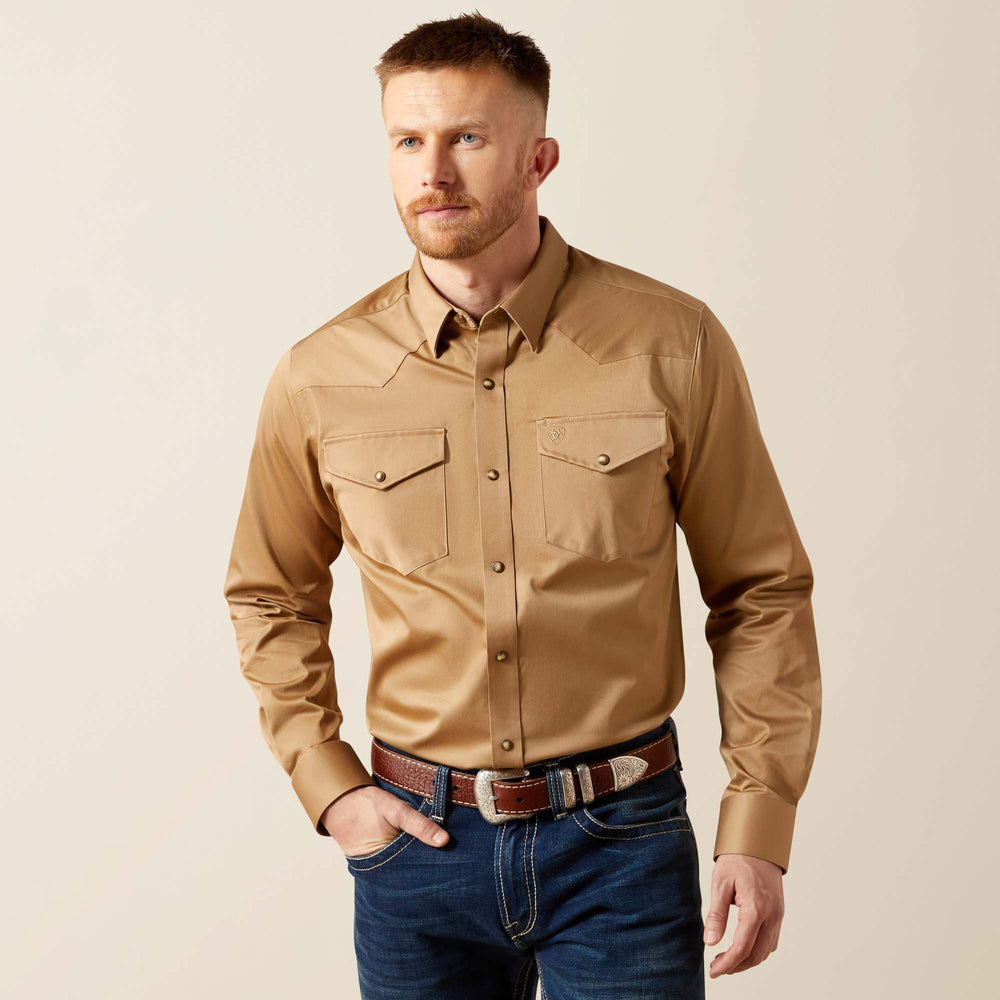 Solid Twill Fitted Shirt - Men