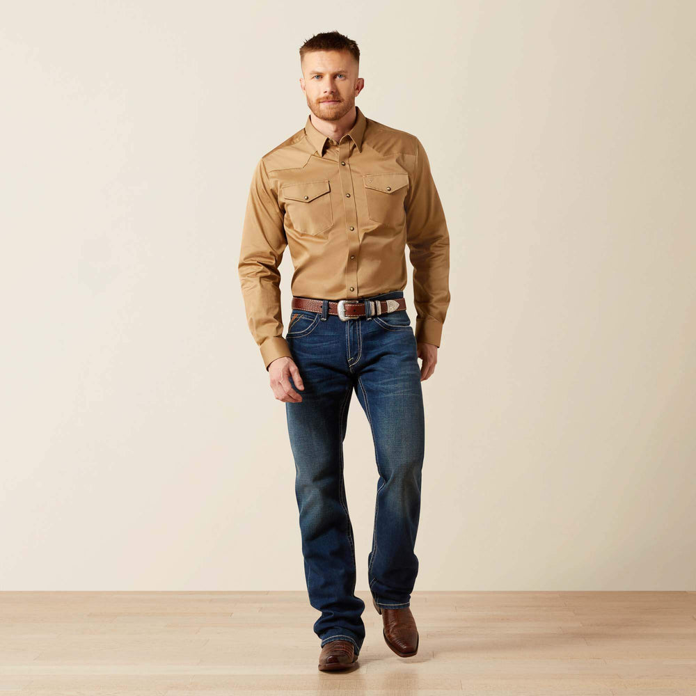 Solid Twill Fitted Shirt - Men