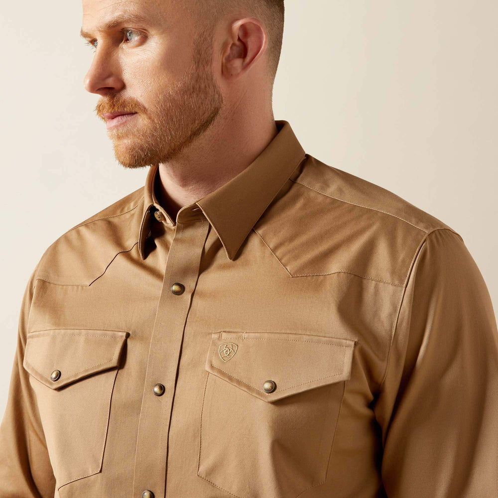 Solid Twill Fitted Shirt - Men