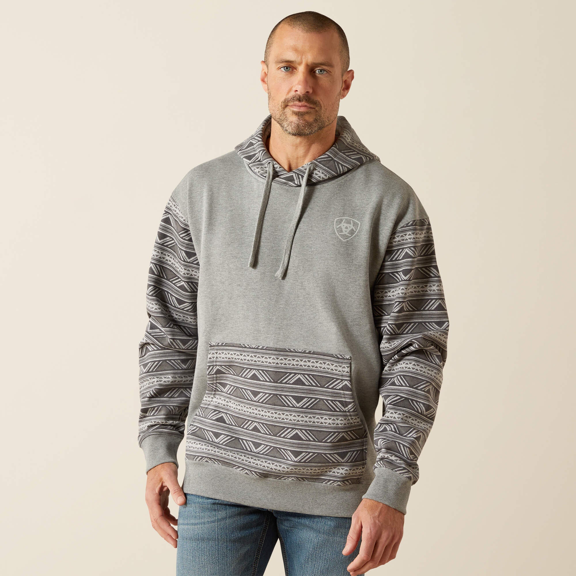 Southwestern Color Block Hoodie - Men