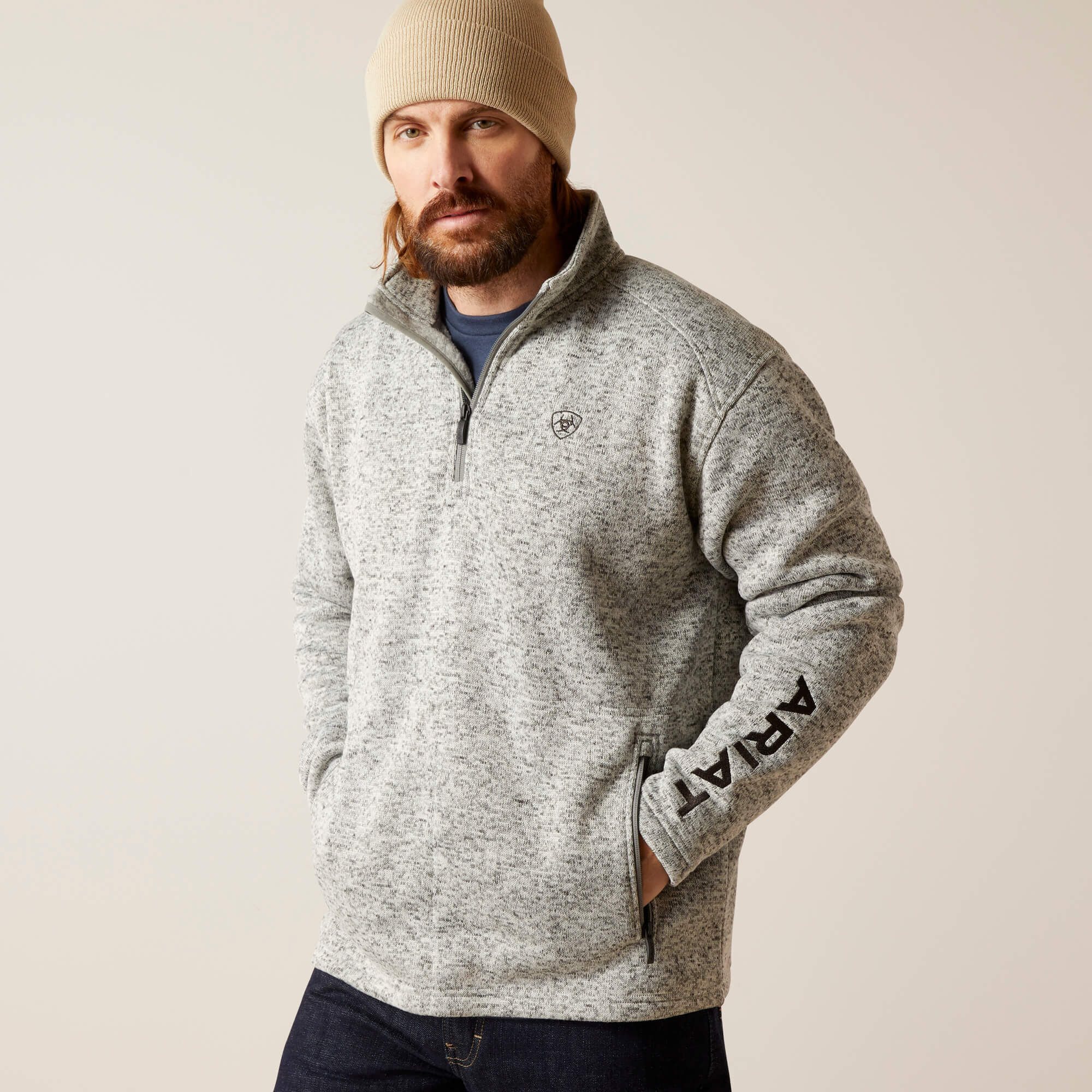 Caldwell Logo 1/4 Zip Sweater - Men