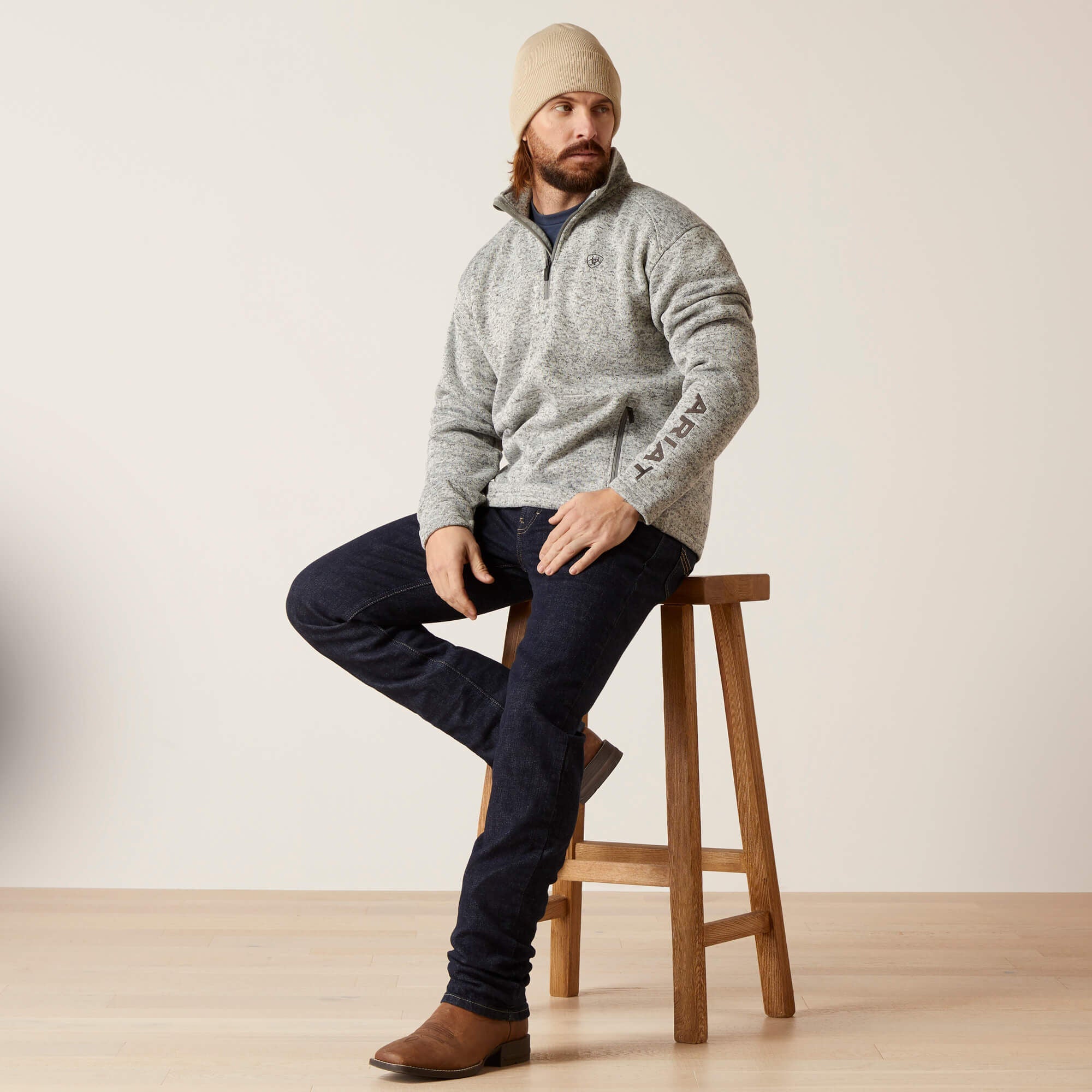 Caldwell Logo 1/4 Zip Sweater - Men