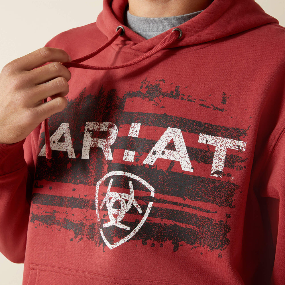 Ariat Liquid Stamp Flag Hoodie - Men