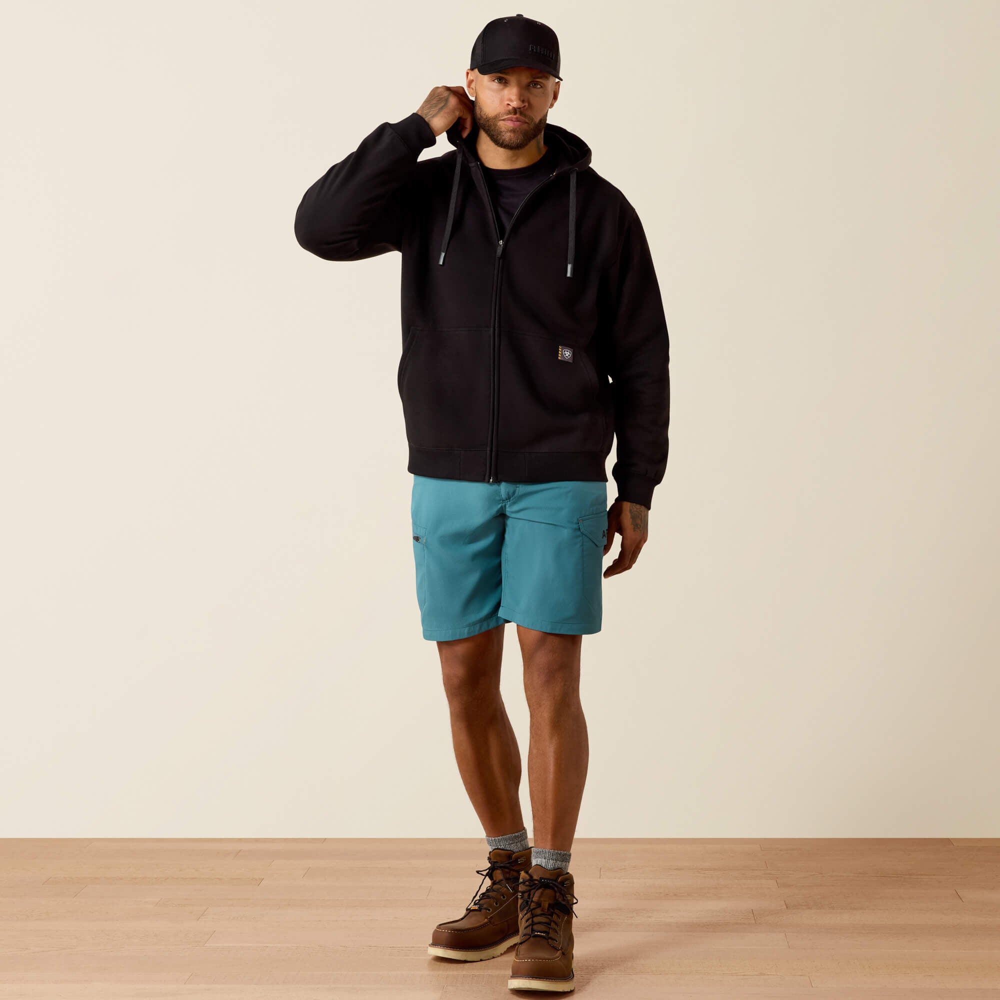 Rebar Lightweight Label Full Zip Hoodie - Men