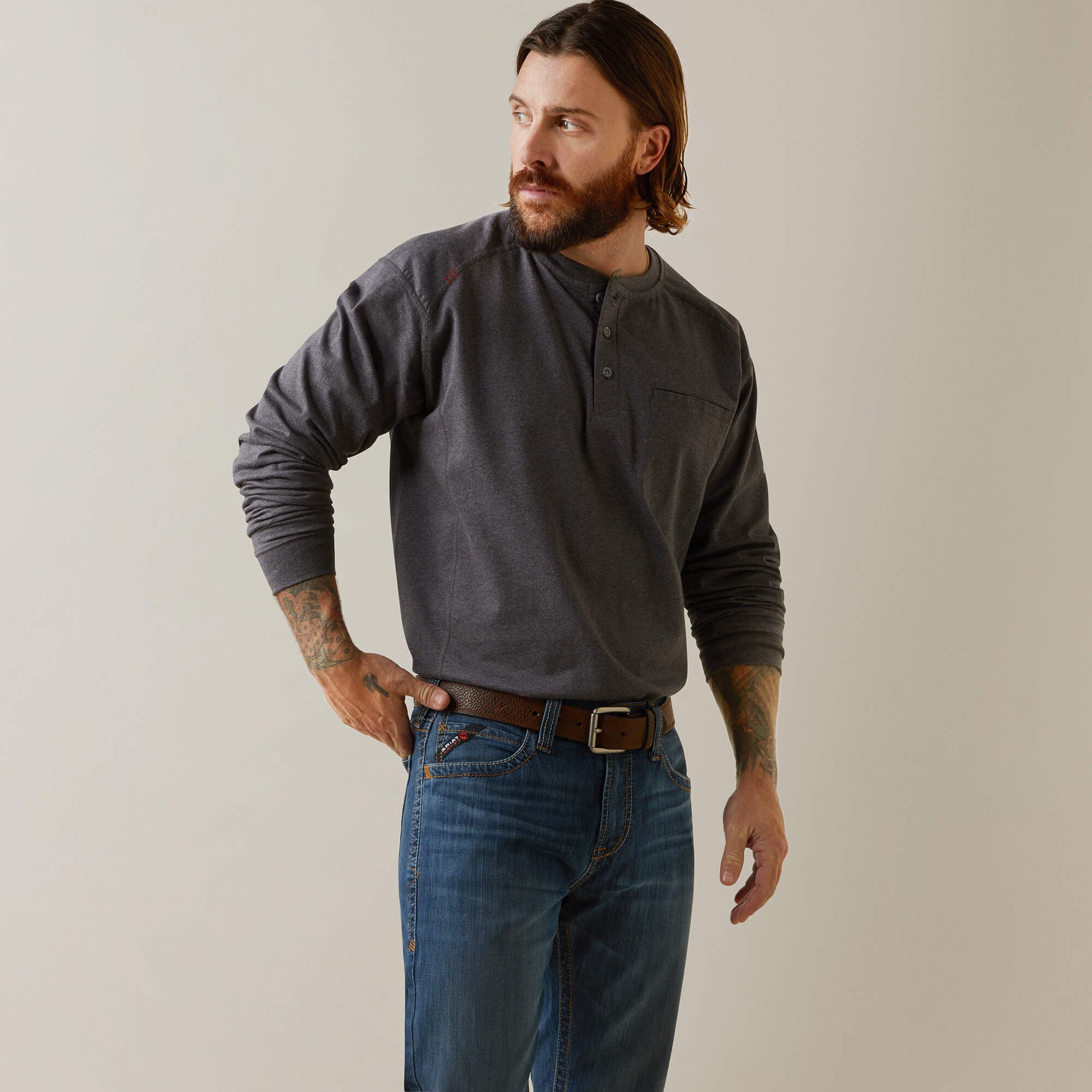 FR Air Refinery Row Graphic Henley Top - Men