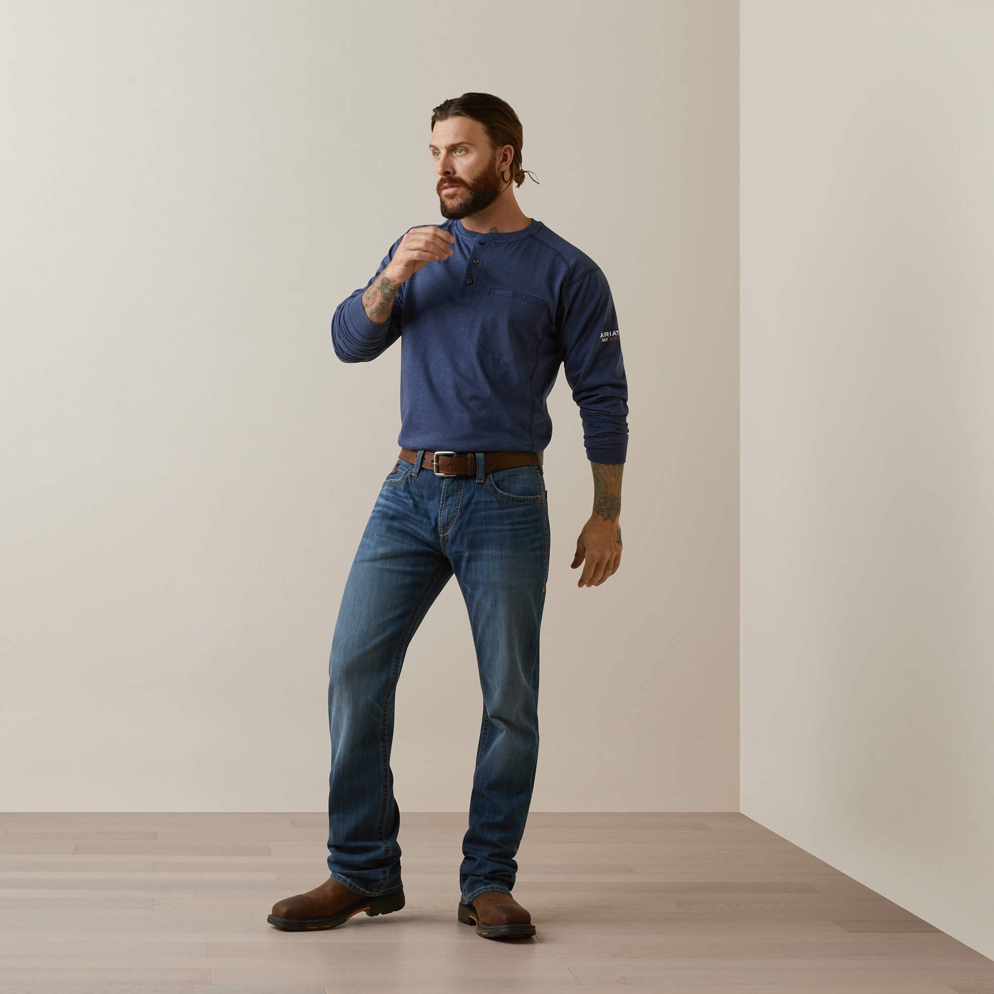 FR Air Refinery Row Graphic Henley Top - Men