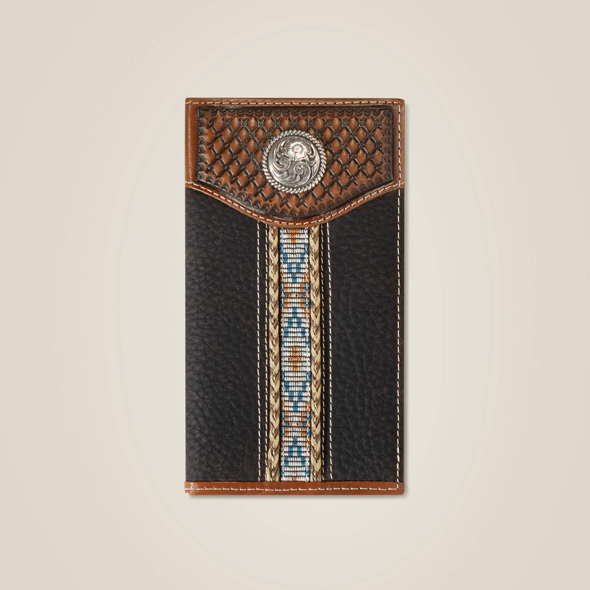 Braided Trim Rodeo Wallet - Men